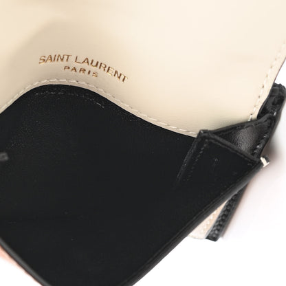 Saint Laurent Calfskin Uptown Monogram Card Case Black 5 of 8