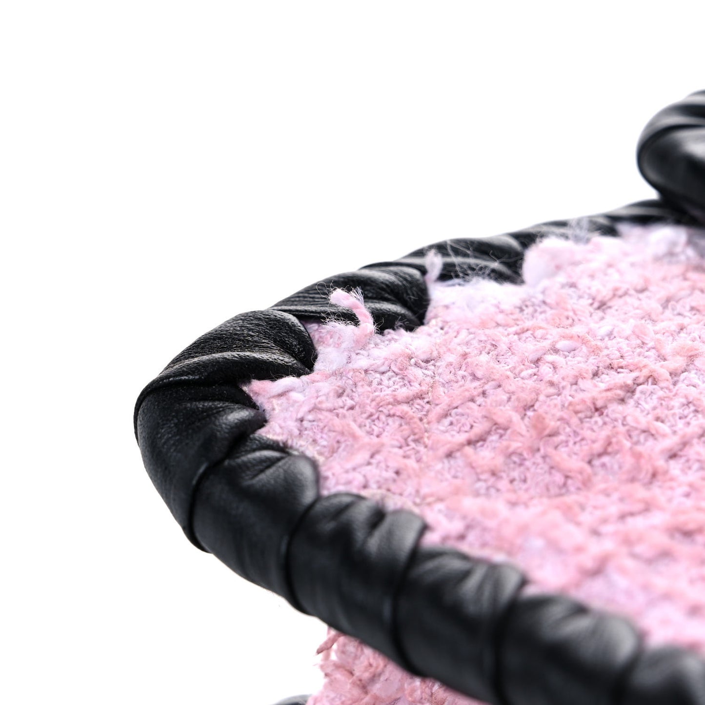 Tweed Braided Calfskin Mini My Own Frame Flap Pink Black