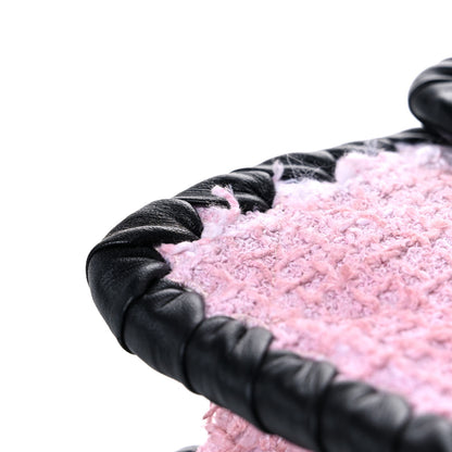Chanel Tweed Braided Calfskin Mini My Own Frame Flap Pink Black 11 of 11