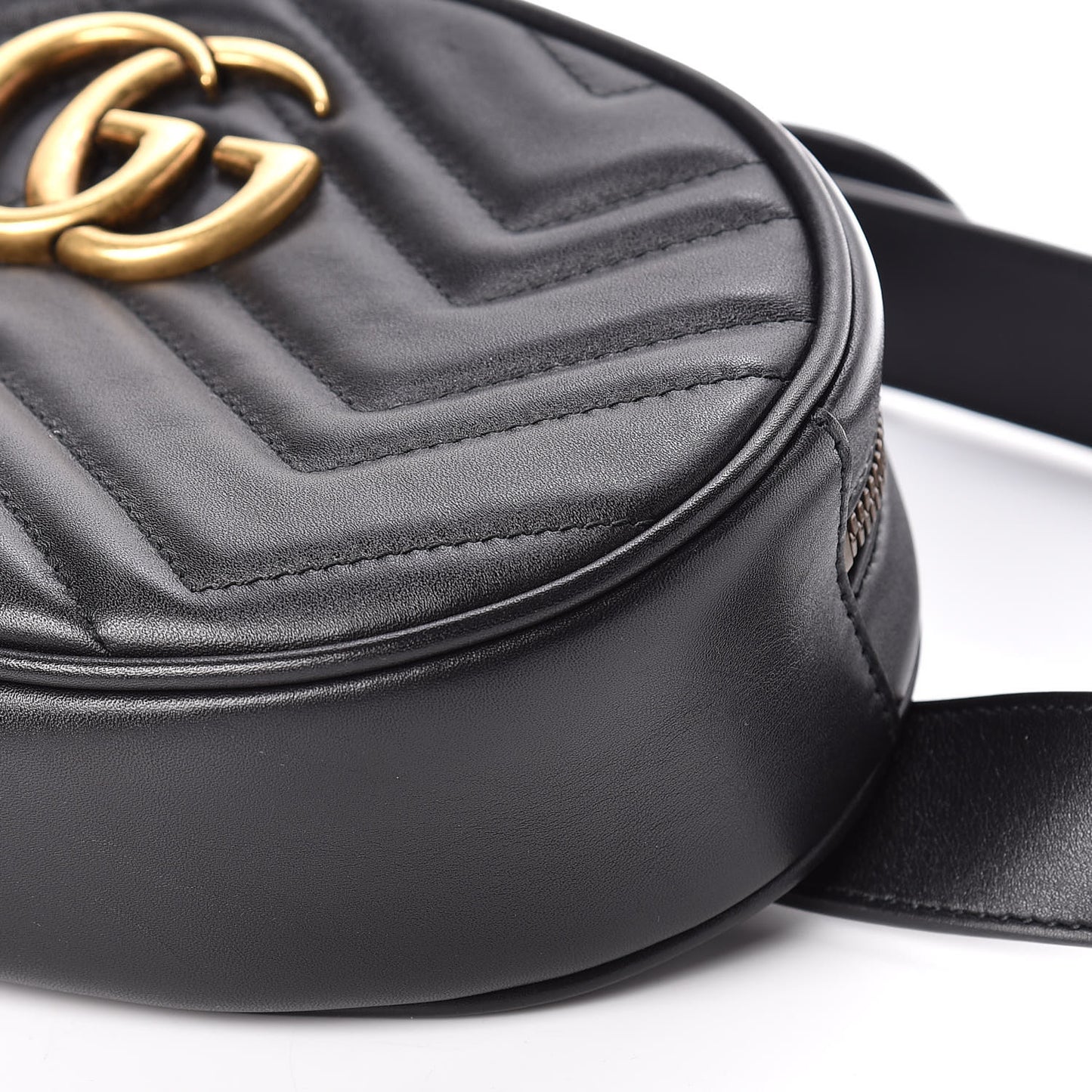 Calfskin Matelasse GG Marmont Belt Bag 85 34 Black