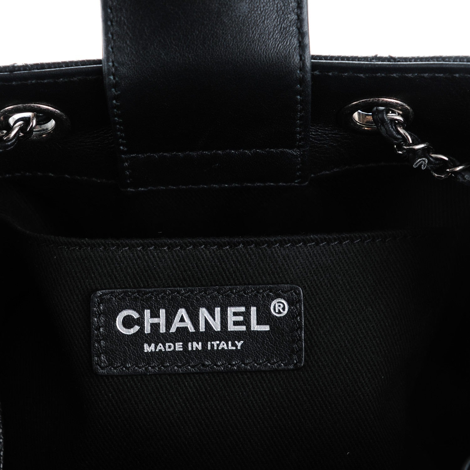 Chanel Caviar Quilted Small CC Bucket Bag Black 6 of 7
