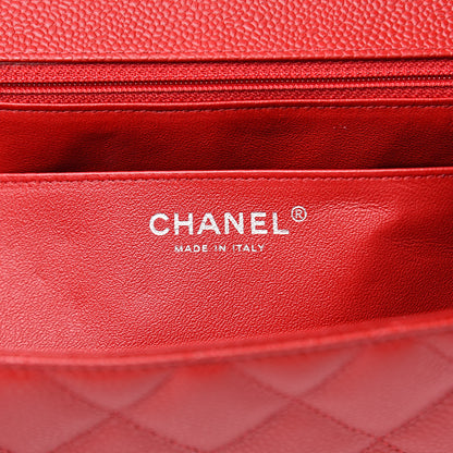 Chanel Caviar Quilted Maxi Single Flap Red 6 of 10