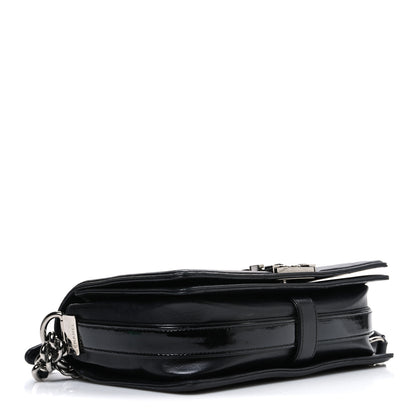 Chanel Calfskin Patent Braided Medium Boy Flap Black 4 of 13