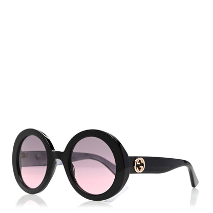 Gucci Acetate Round GG Sunglasses GG0319S Black 1 of 7