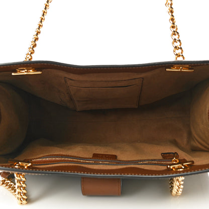 Gucci GG Supreme Monogram Medium Padlock Tote Beige Cuir 6 of 13