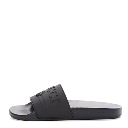 Gucci Rubber Womens Logo Slide Sandals 42 Black 1 of 8