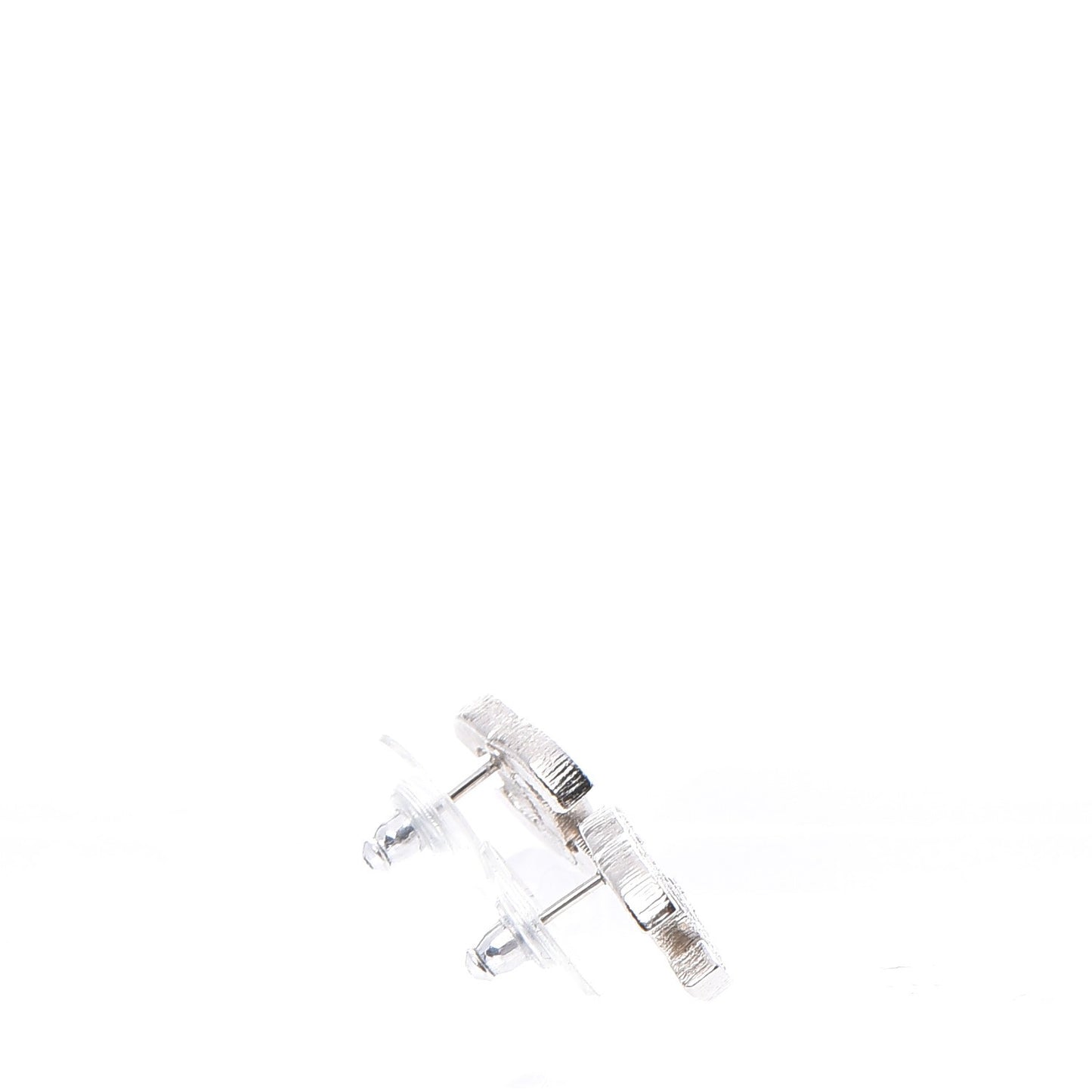 Crystal CC Earrings Silver