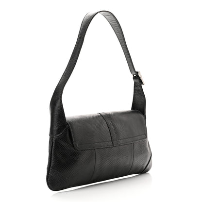 Gucci Snakeskin Small Jackie O Hobo Black 2 of 8