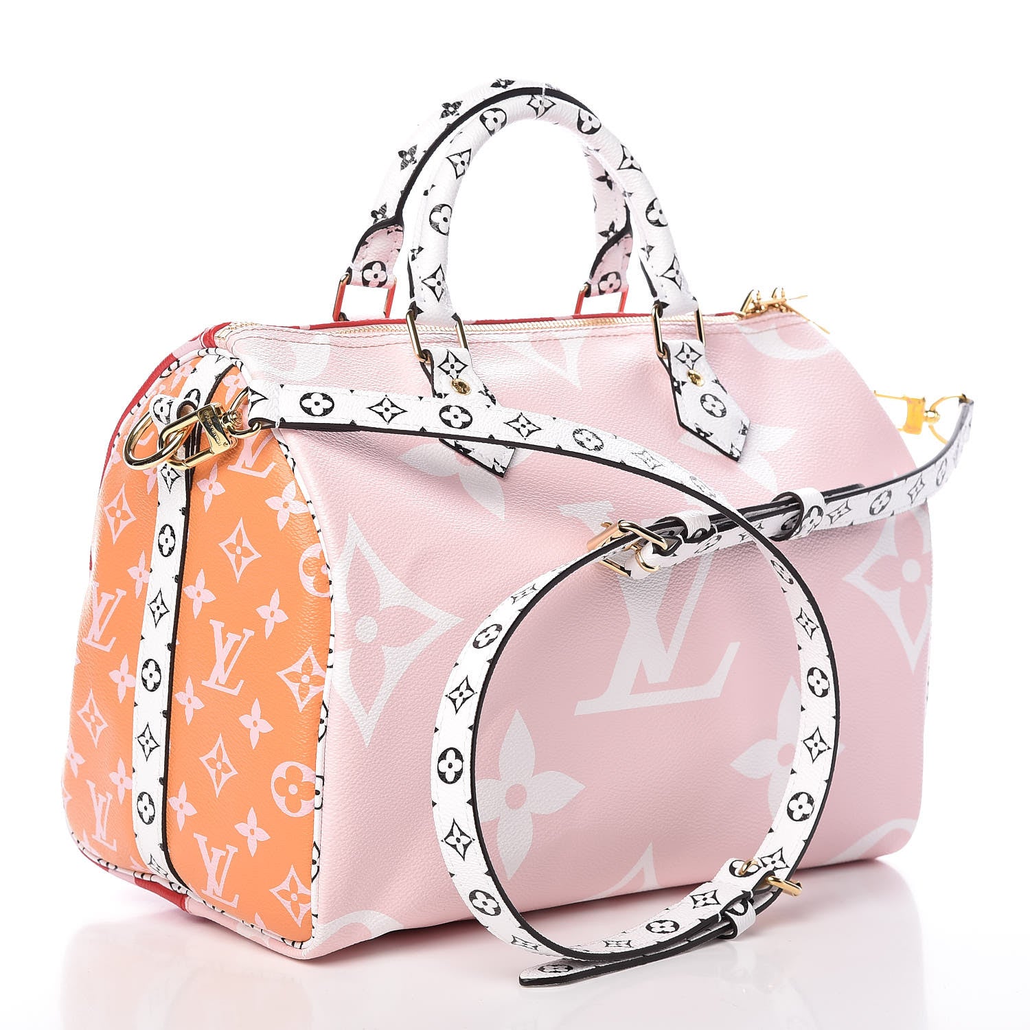Louis Vuitton Monogram Giant Speedy Bandouliere 30 Rouge 3 of 9