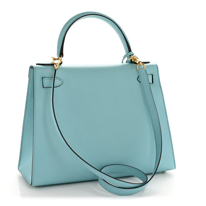 Hermes Epsom Kelly Sellier 28 Bleu Atoll 3 of 12