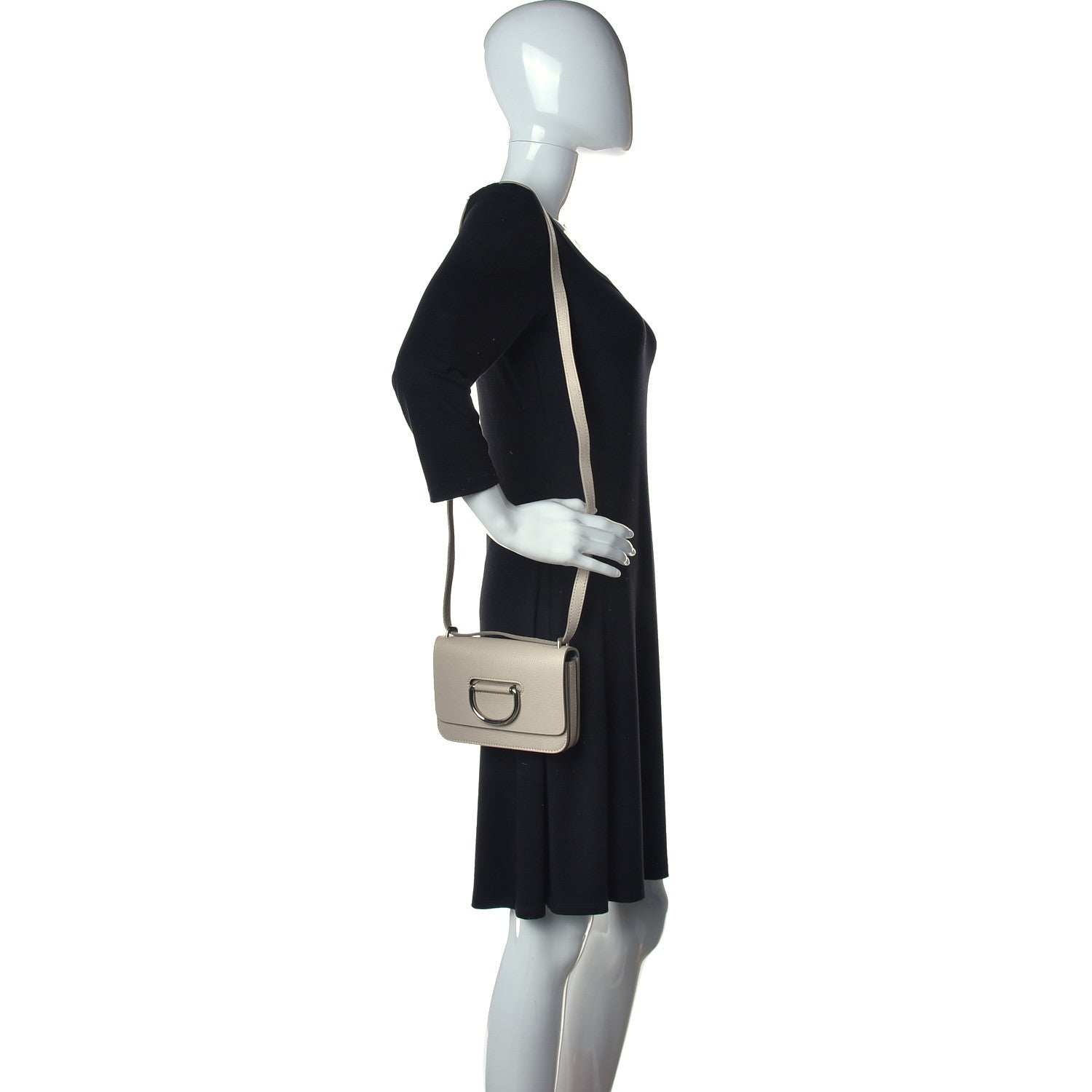 Burberry Goatskin Mini D-Ring Bag Beige 2 of 15
