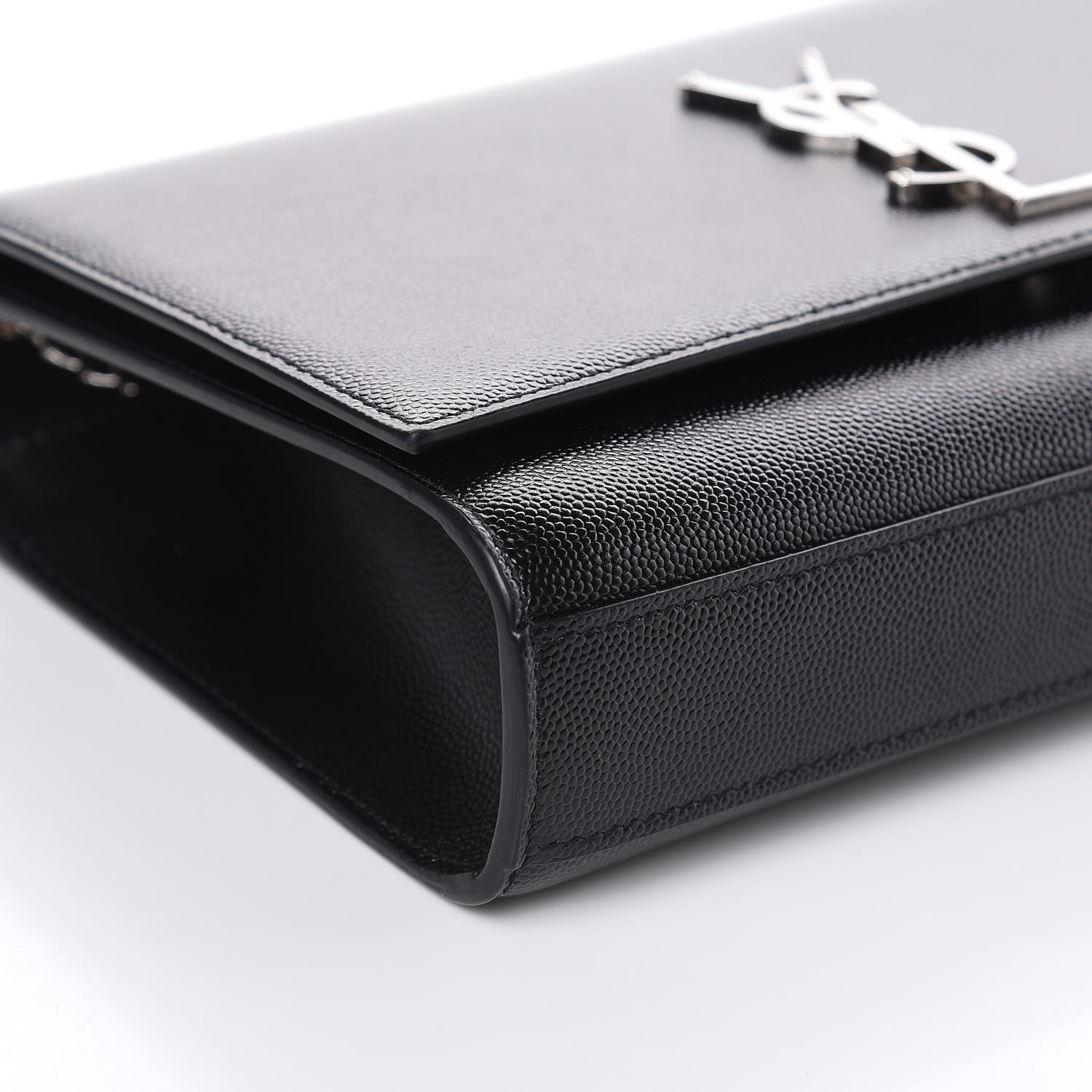 Saint Laurent Grain De Poudre Medium Classic Monogram Kate Satchel Black 8 of 10