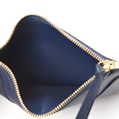 Louis Vuitton Calfskin Jeanne Wallet Zippered Insert Dark Blue 5 of 6