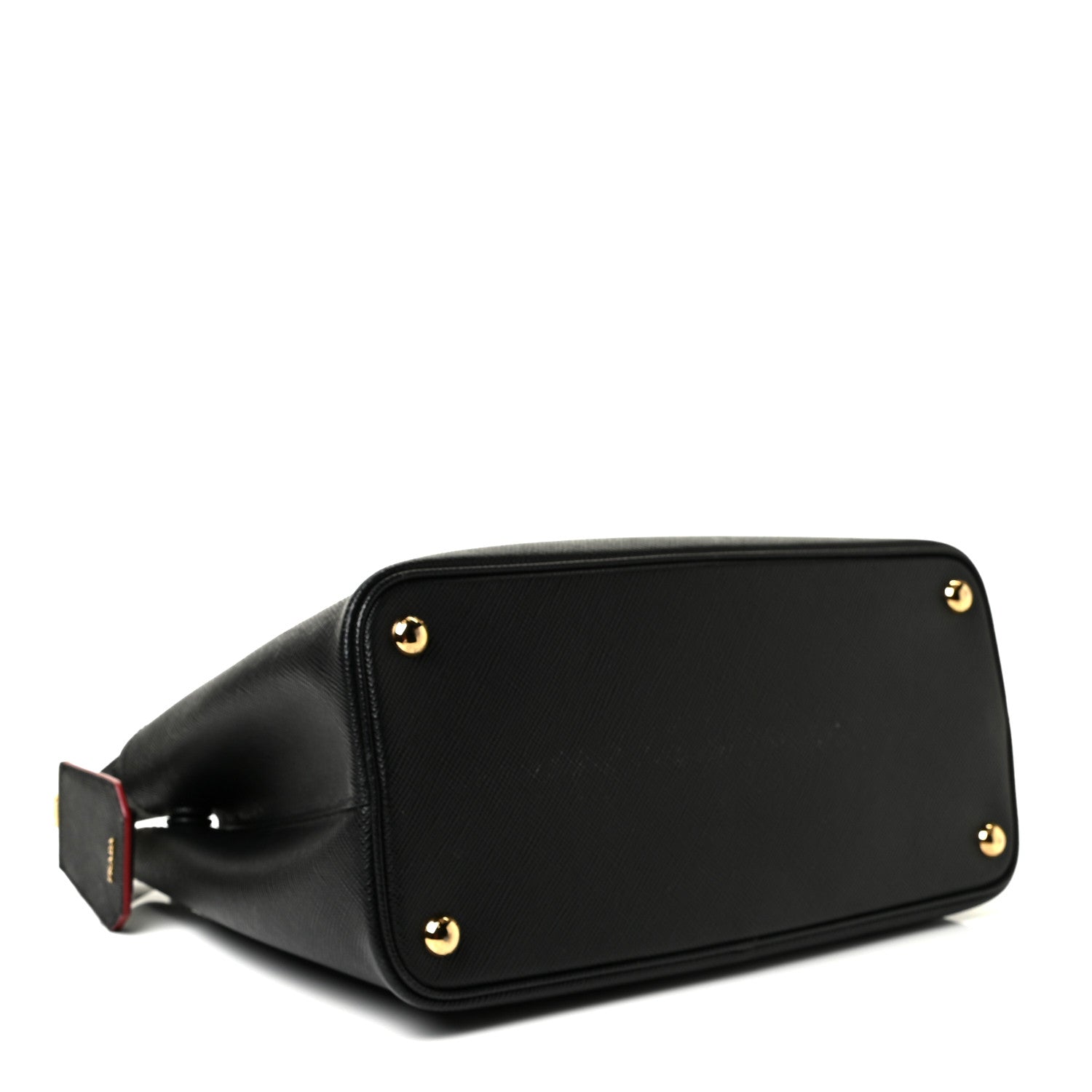 Prada Saffiano Cuir Medium Double Bag Black Fuoco 4 of 10