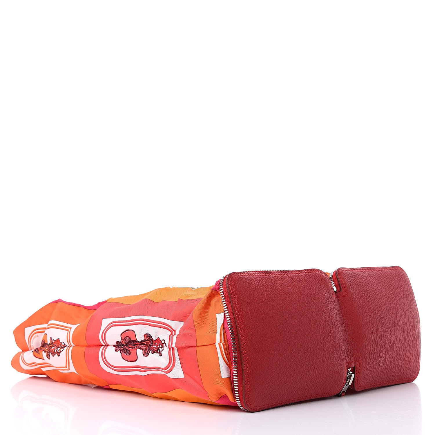 Hermes Buffle Brides de Gala Silky Pop Shopper Tote Rouge Garance 4 of 11