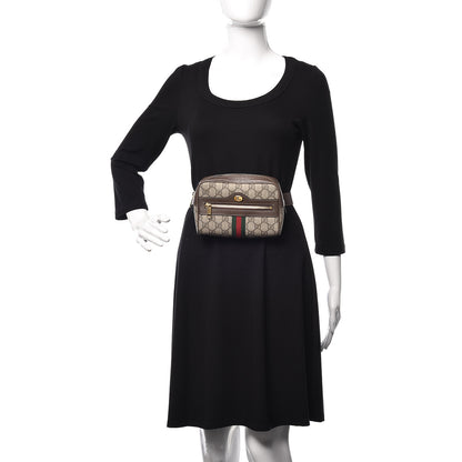 Gucci GG Supreme Monogram Web Small Ophidia Belt Bag 85 34 Dark Brown 2 of 9