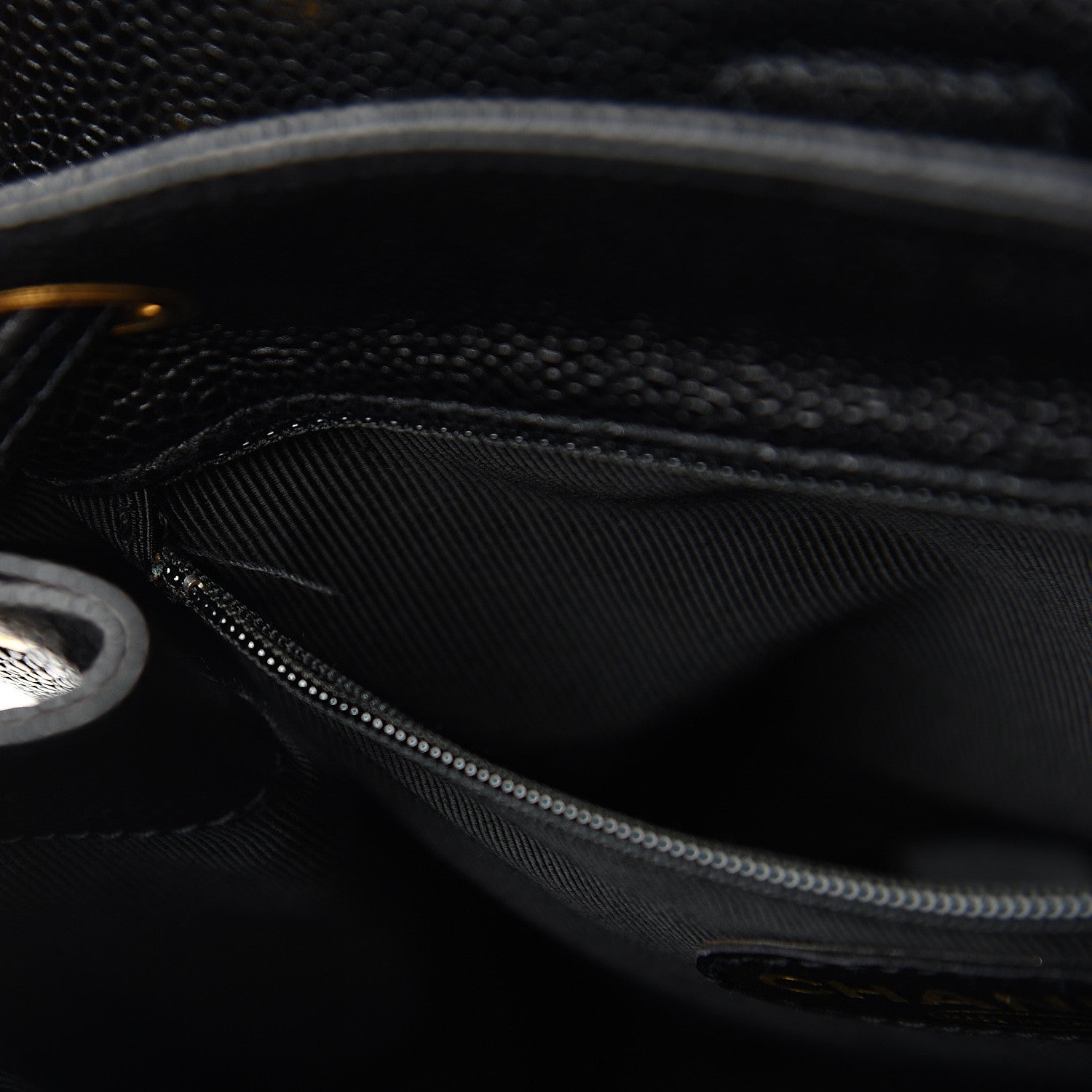Chanel Caviar CC Backpack Black 7 of 10