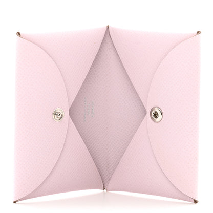 Hermes Epsom Calvi Card Case Mauve Pale 5 of 7