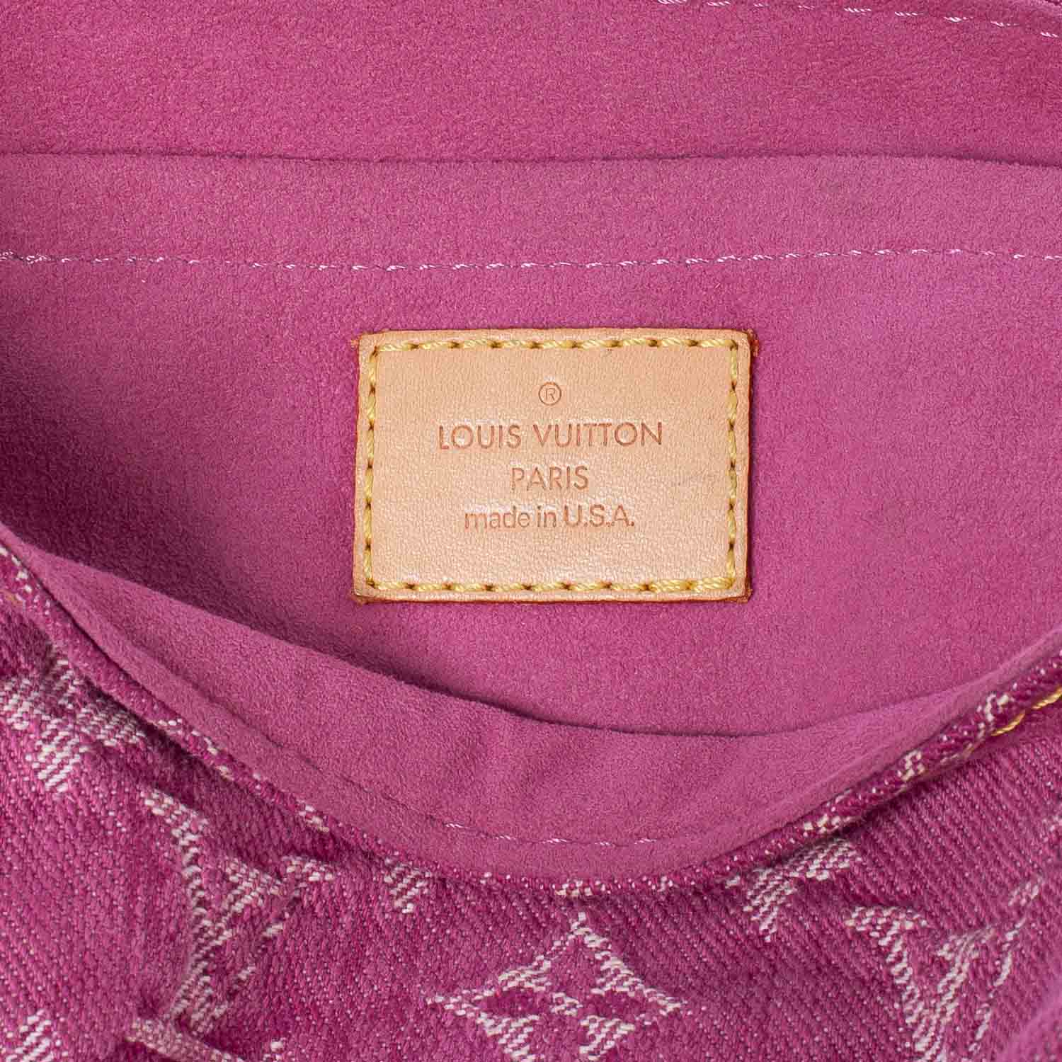 Louis Vuitton Monogram Denim Mini Pleaty Fuchsia 7 of 9