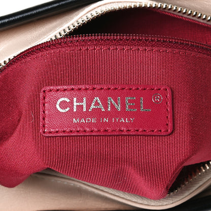 Chanel Aged Calfskin Quilted Small Gabrielle Hobo Beige Black 6 of 14