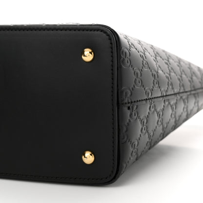 Gucci Guccissima Linea A Foldover Tote Black 10 of 11
