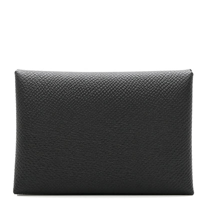 Hermes Epsom Calvi Duo Card Case Black 1 of 7