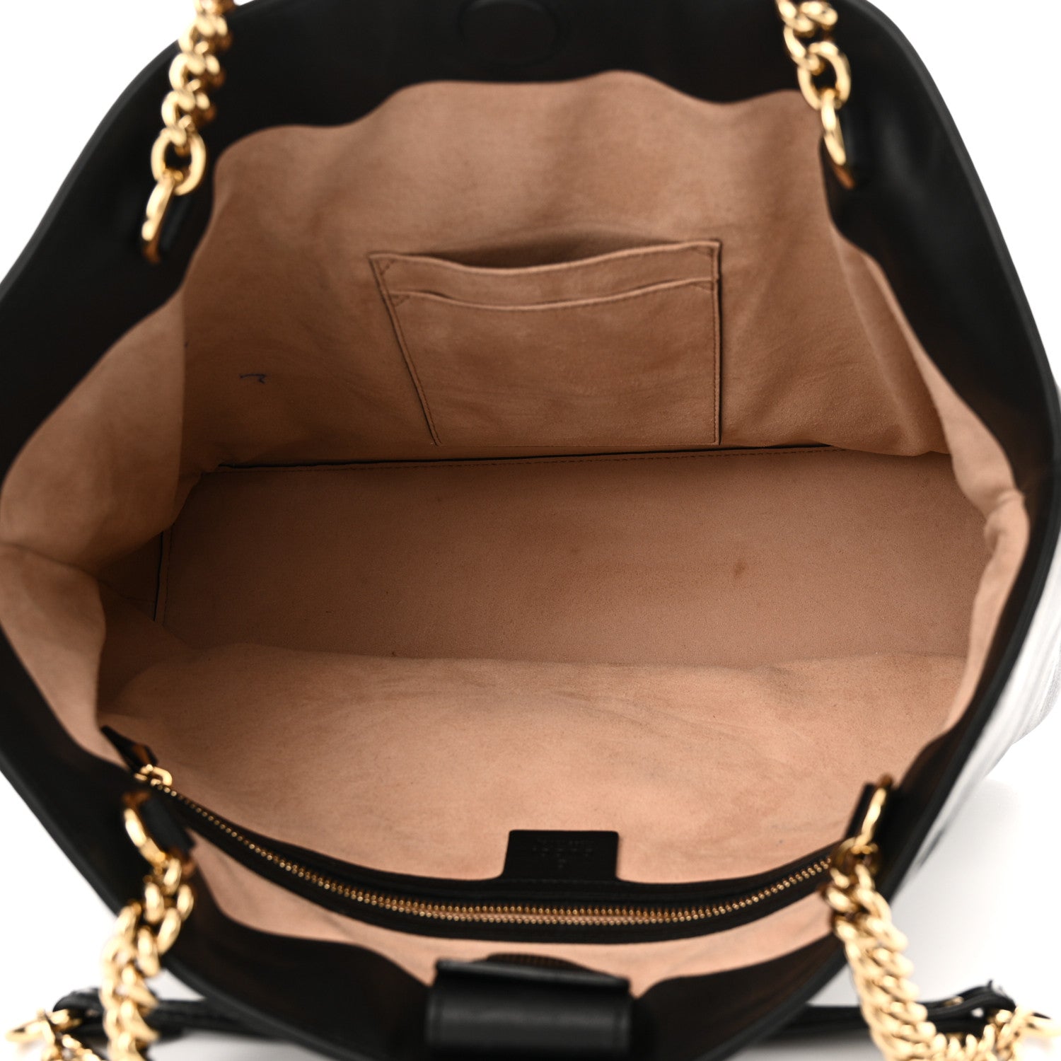Gucci Apollo Calfskin GG Dadini Embroidered Chain Shoulder Tote Black 5 of 12