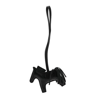 Hermes Milo Lambskin Grigri Rodeo Horse Bag Charm PM So Black 1 of 3