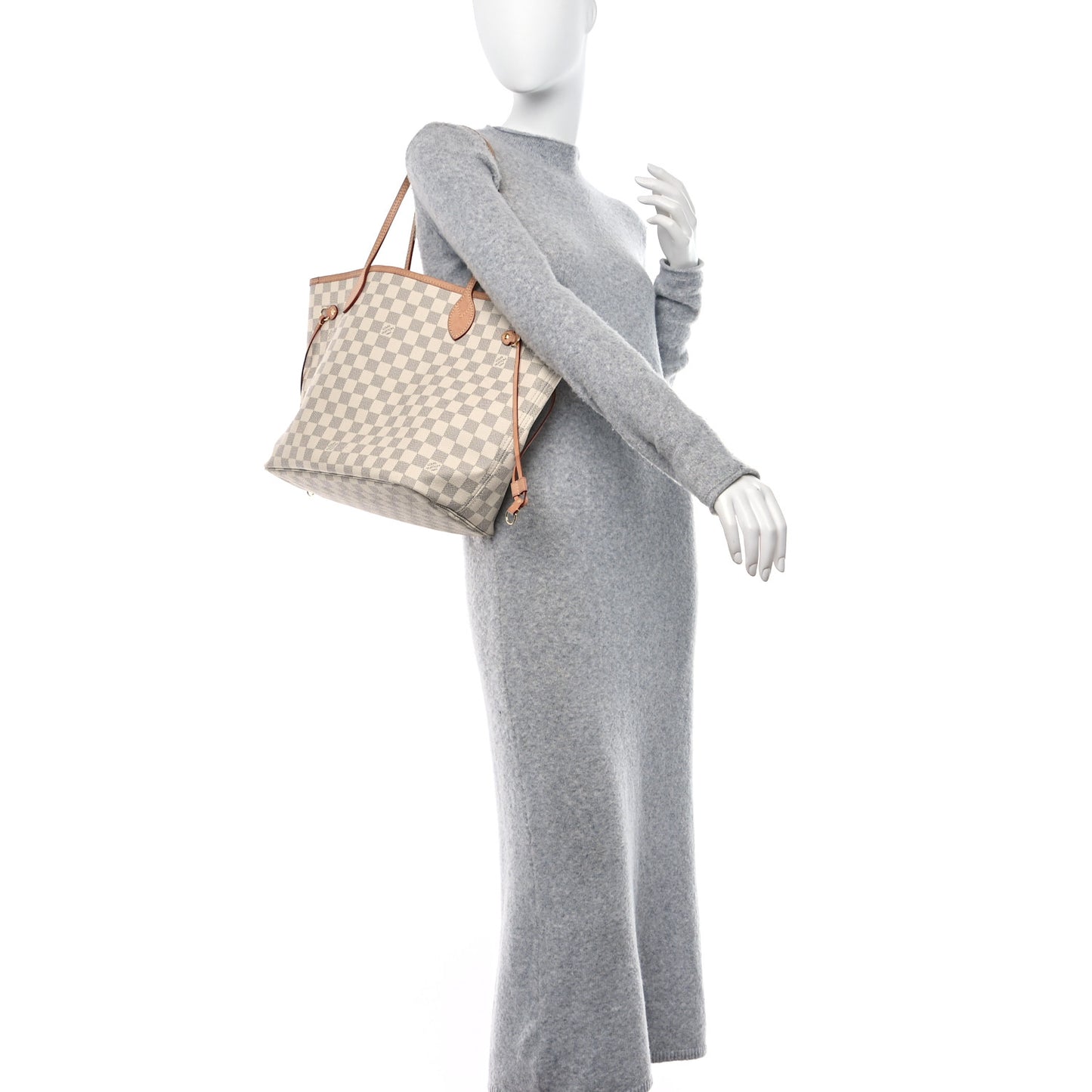 Damier Azur Neo Neverfull MM Rose Ballerine