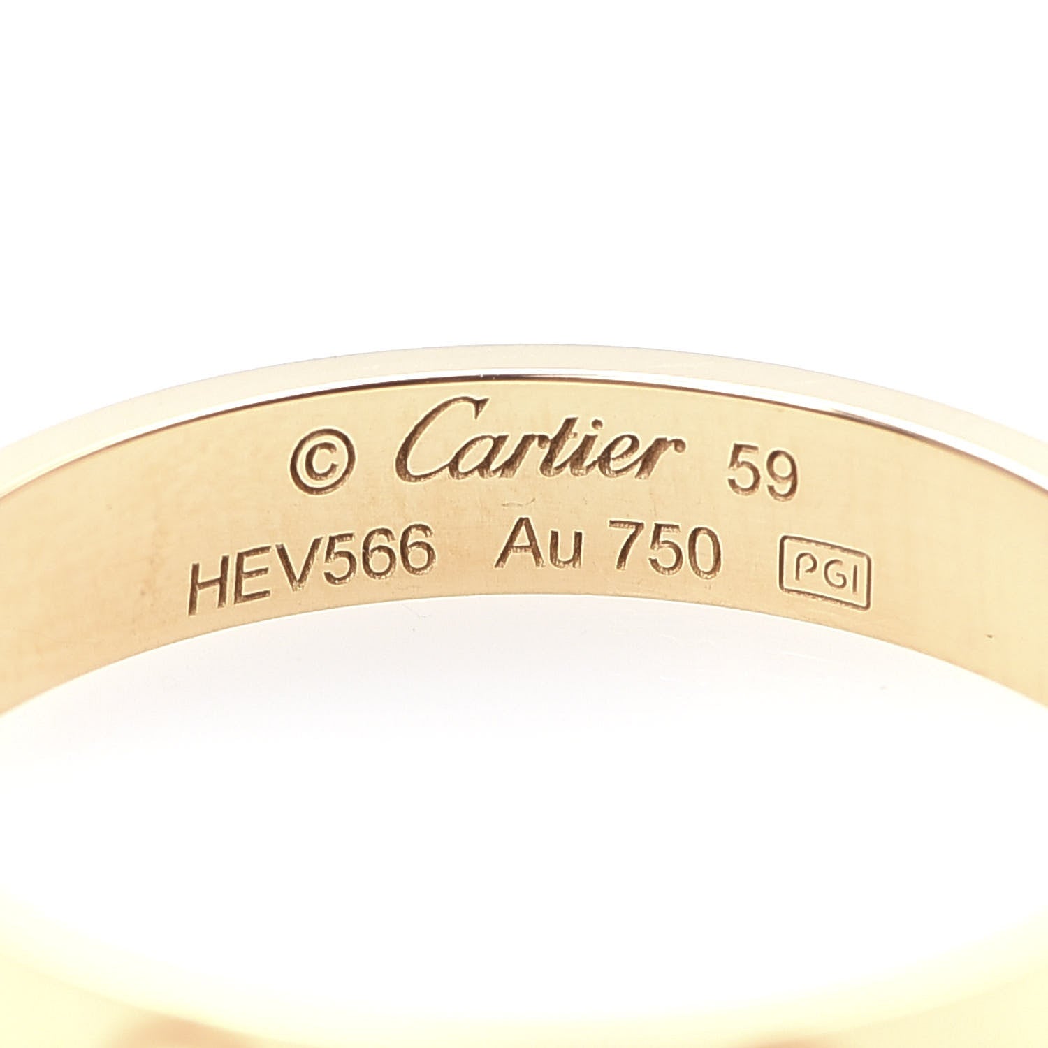 Cartier 18K Yellow Gold 3.5mm LOVE Wedding Band Ring 59 8.75 4 of 4