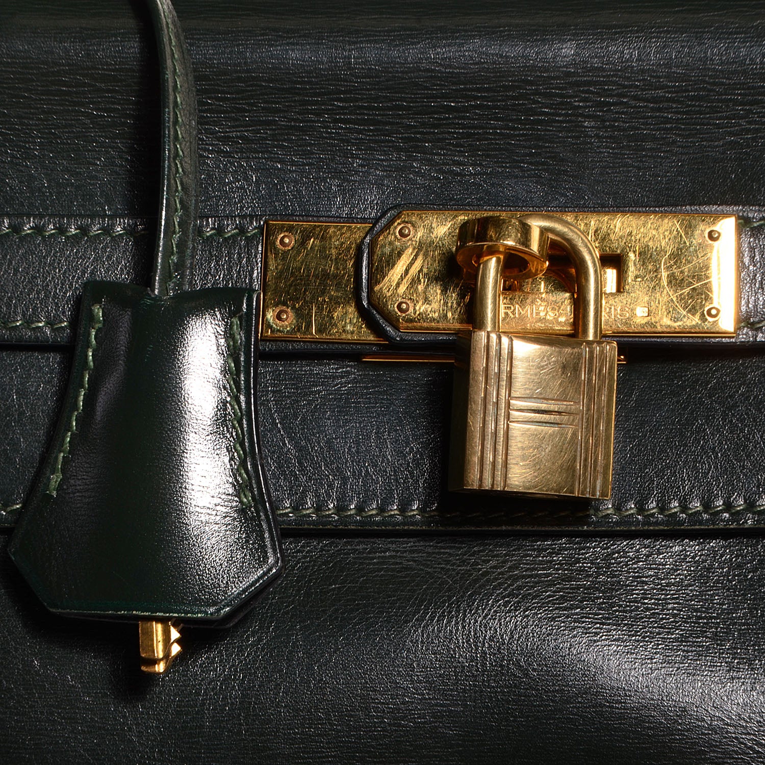 Hermes Box Kelly Retourne 35 Vert Fonce 17 of 20