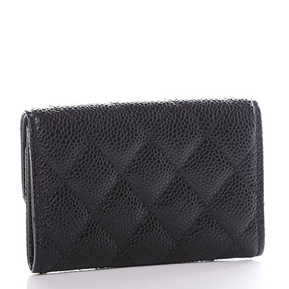 Chanel Caviar Quilted Flap Card Holder Wallet Black 2 of 11