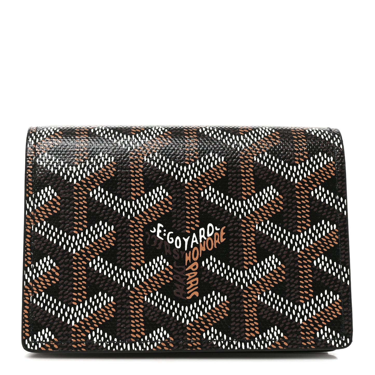 Goyardine Business Card Holder Black