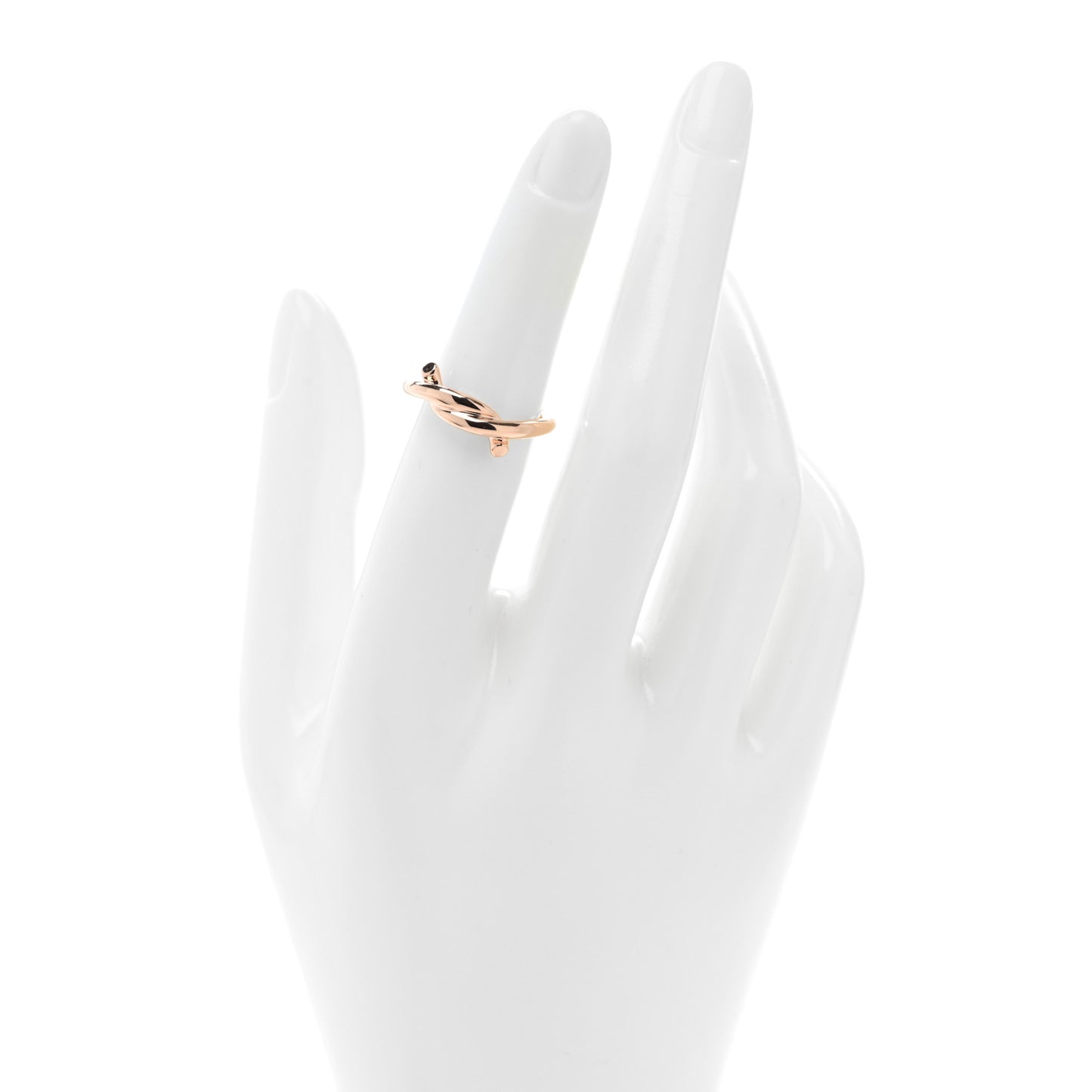 18K Pink Gold Entrelaces Ring 50 5.25