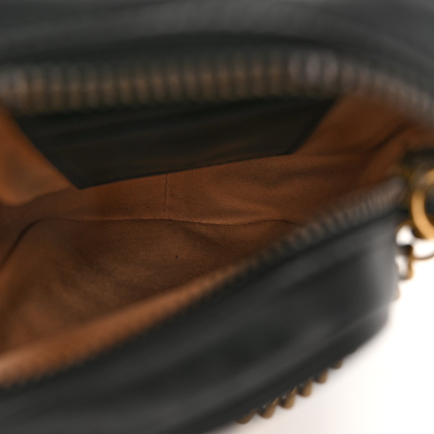Calfskin Matelasse Mini GG Marmont Crossbody Bag Black