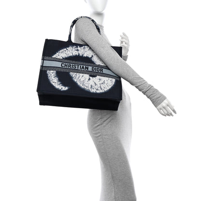 Christian Dior Canvas Embroidered Tie Dye Book Tote Blue Multicolor 2 of 12