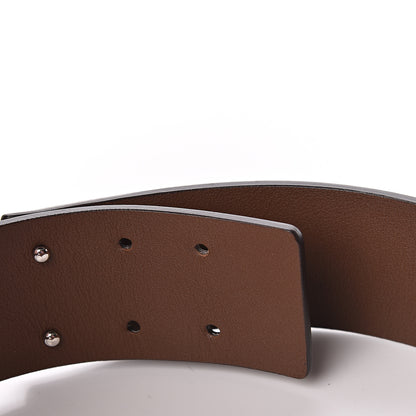 Gucci Calfskin Horsebit Wide Belt 80 32 Brown 5 of 6