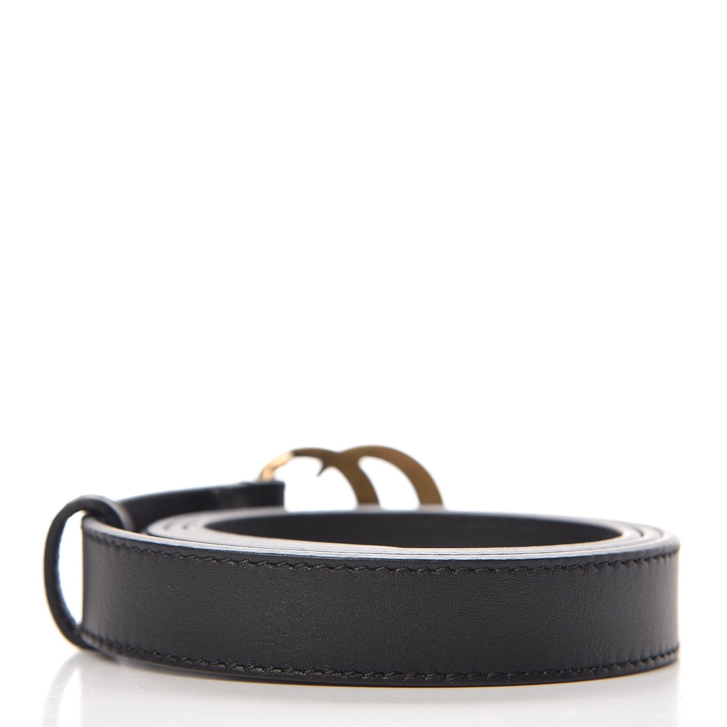 Gucci Calfskin Double G 20mm Belt 75 30 Black 3 of 6