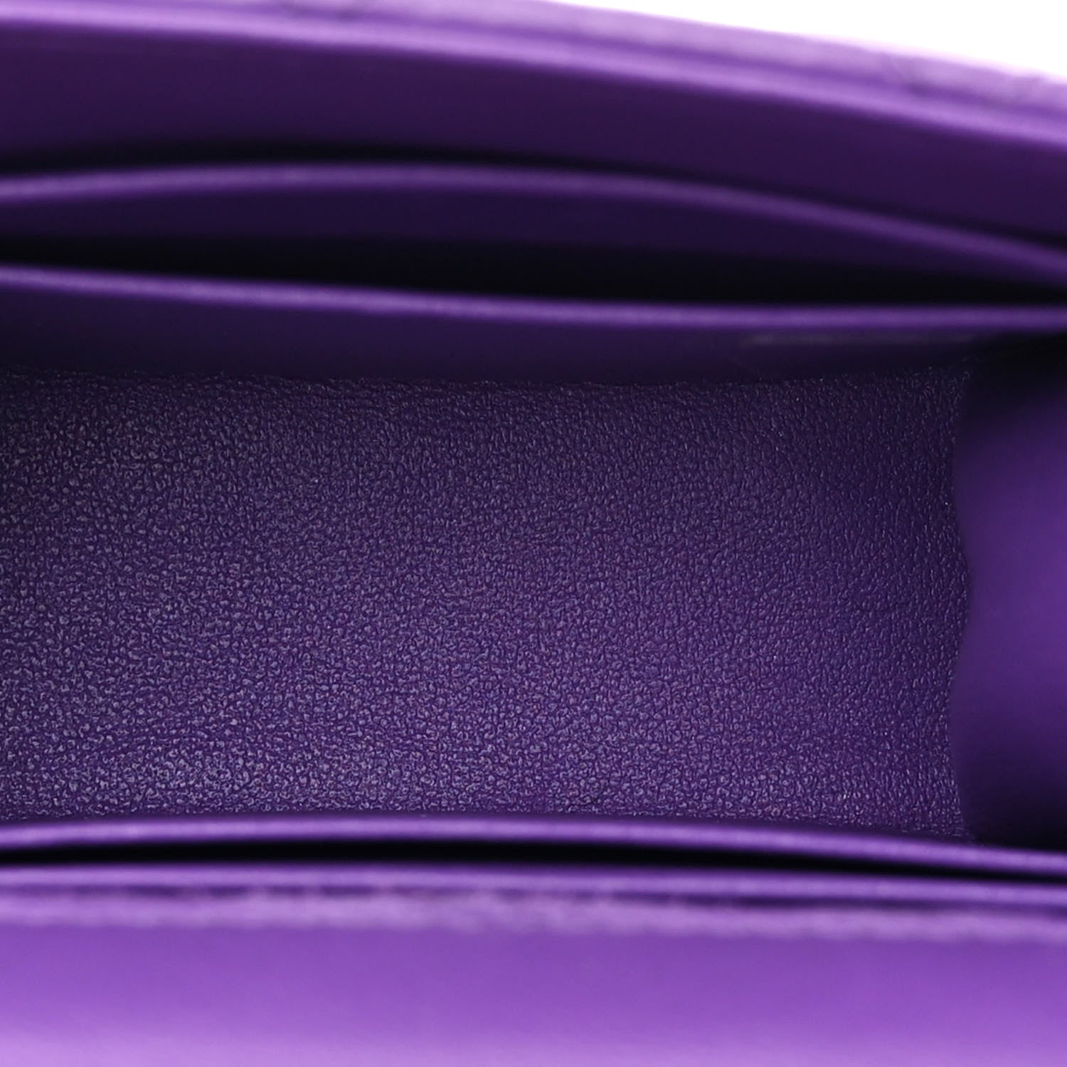 Chanel Lambskin Quilted Top Handle Flap Clutch With Chain Purple 5 of 11
