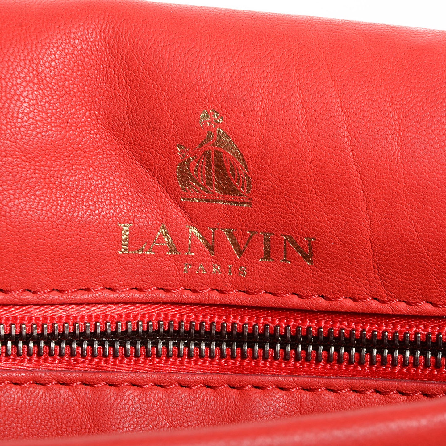 Quilted Lambskin Happy Medium Coquelicot Orange