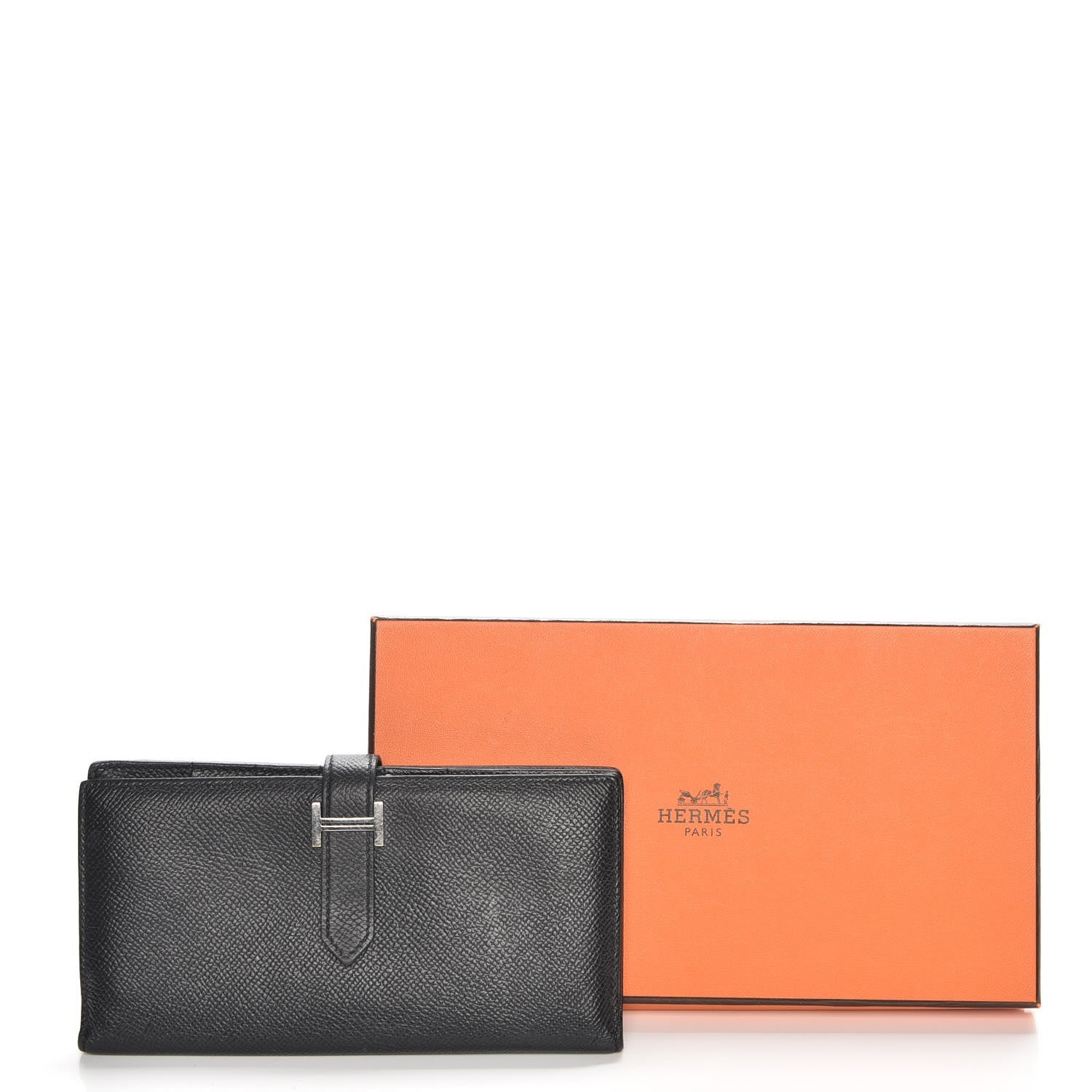 Hermes Epsom Bearn Gusset Wallet Black 8 of 8