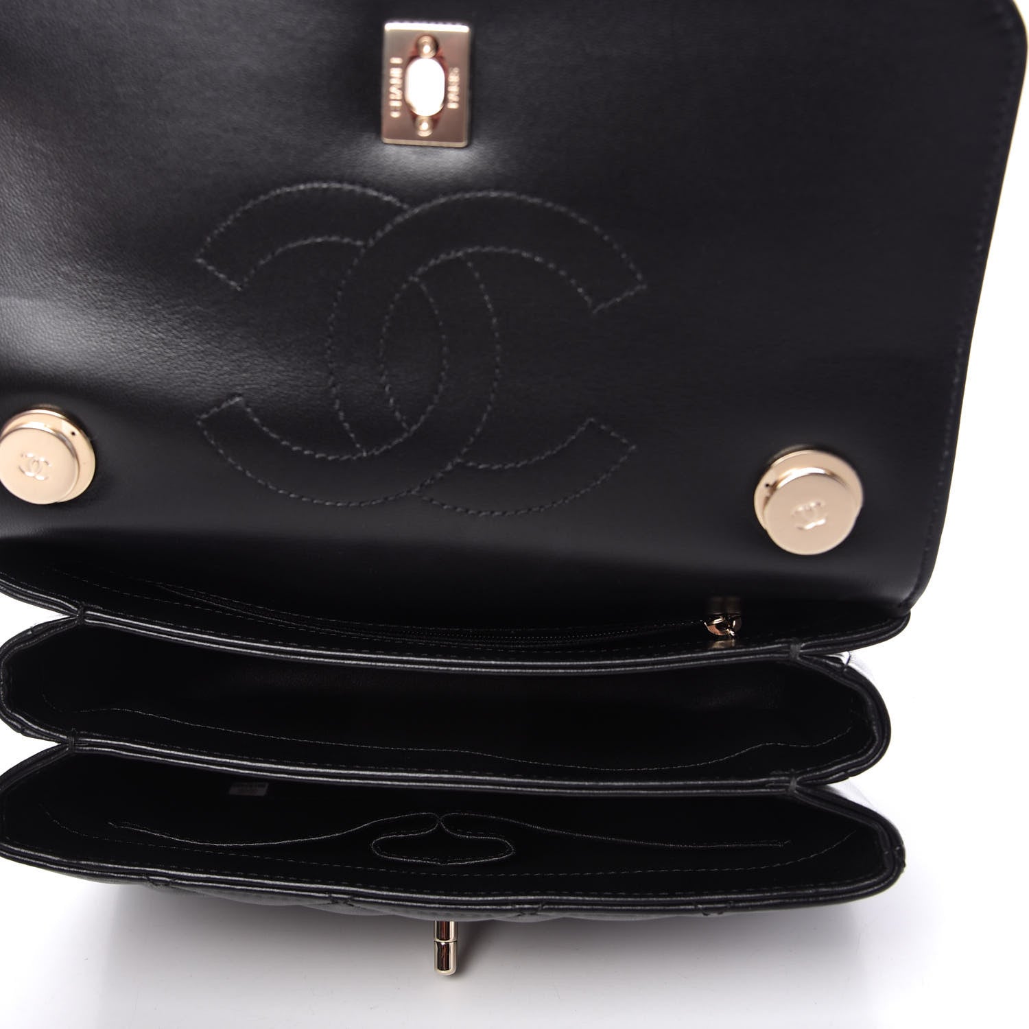 Chanel Lambskin Quilted Small Trendy CC Dual Handle Flap Bag Black 5 of 11
