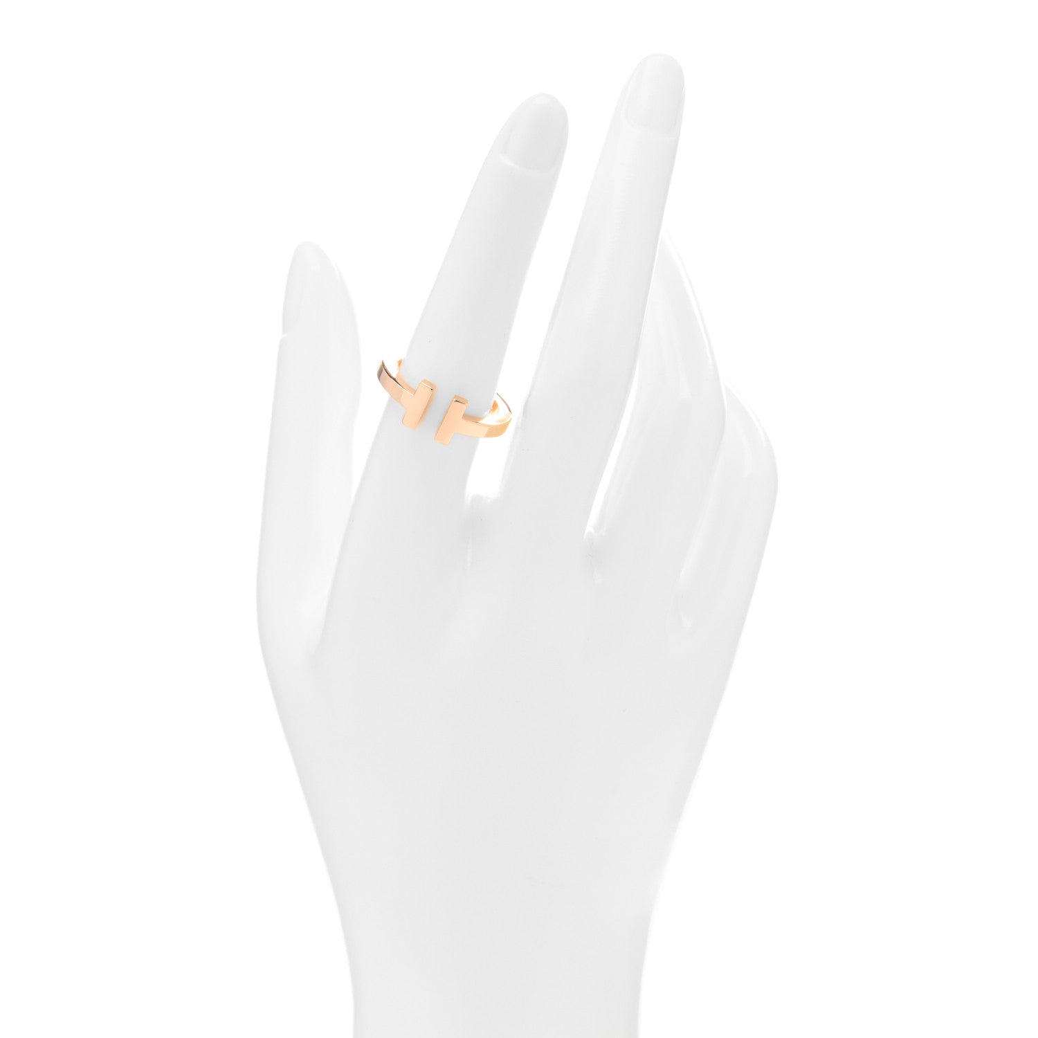 Tiffany 18K Rose Gold T Square Ring 56 7.5 2 of 4