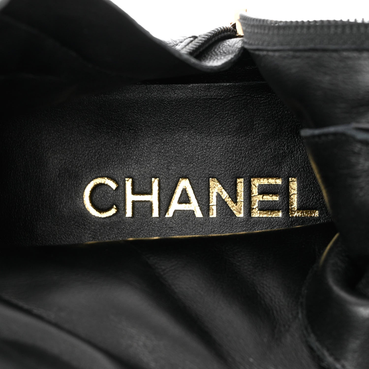 Chanel Shiny Calfskin Patent Quilted Chain Lace Up Combat Boots 40 Black 7 of 9