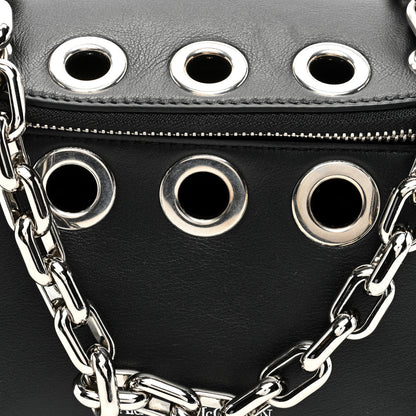 Alexander McQueen Calfskin Biker Embellished Belt Bag Black 7 of 9