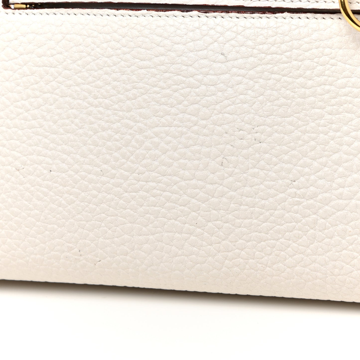 Bullhide Calfskin Medium Ring Bag White