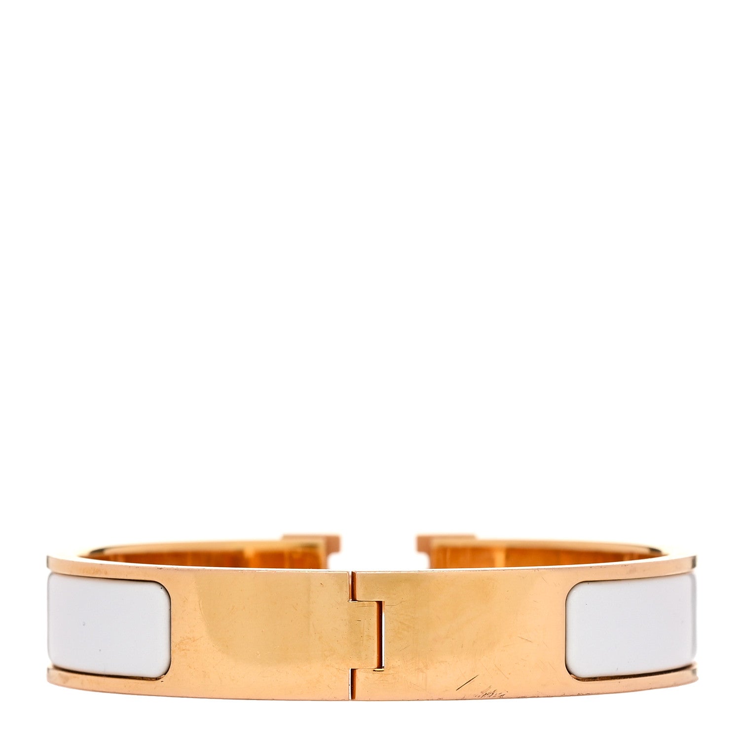Hermes Enamel Narrow Clic Clac H Bracelet PM White 2 of 3