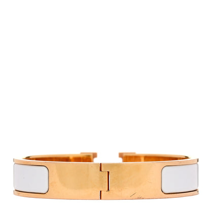 Hermes Enamel Narrow Clic Clac H Bracelet PM White 2 of 3
