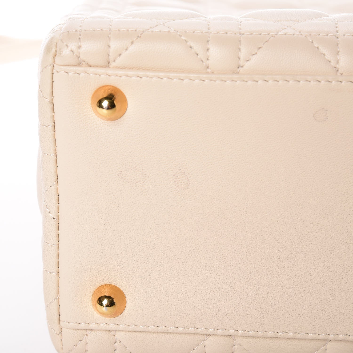Christian Dior Lambskin Cannage Large Lady Dior Light Beige 18 of 20