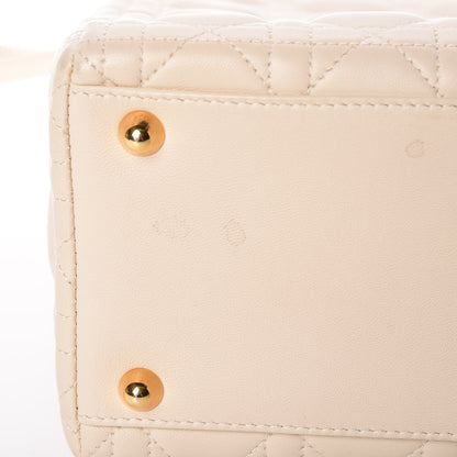Christian Dior Lambskin Cannage Large Lady Dior Light Beige 18 of 20